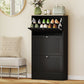 Modern Shoe Storage with 3 Flip Drawers and Adjustable Shelves, Shoe Cabinet Organizer for 12-18 Pairs of Shoes, Black