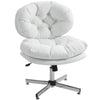 Armless Office Chair with Adjustable Height - White