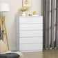 Dresser for Bedroom with 5 Drawers, Modern Chest of Drawers for Living Room, Closet, Hallway, White