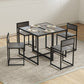 Dining Table Set, Industrial Dining Set for 2, Kitchen Table and Chairs for Small Space, Dining Room Table with Chairs