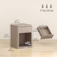 Nightstand with Drawer and Open Shelf, Modern Bedside Table Set of 2 for Bedroom Living Room, Grey