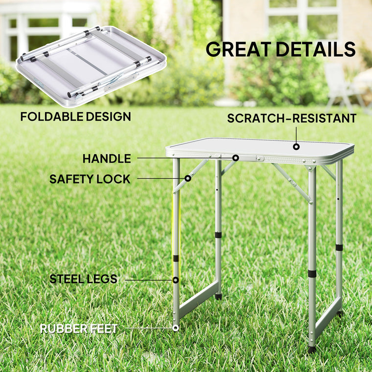 Folding Adjustable Aluminum Picnic Table