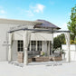 10' x 13' Pergola with Retractable Canopy and Curtains, UPF30+ Sun Shade Shelter for Grill, Garden, Backyard, Deck