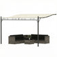 11.5' x 8.2' Outdoor Pergola, Wall Mounted Lean to Pergola with Metal Frame, UPF30+, Garden Gazebo