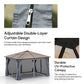10' x 13' Hardtop Gazebo Aluminum Framed Marquee Party Tent Shelter with Mesh Curtains & Side Walls - Grey