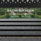 Outdoor Bench with Floral Backrest 2 Seater Garden Bench with Armrests for Yard Park Balcony Black