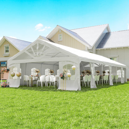 20' x 40' White Heavy Duty Party Tent with Sun Shade Canopy