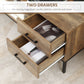 TV Stand for TV up to 50 Inches, TV Cabinet with Door, Open Storage and Drawers, TV Table with Steel Legs, Coffee
