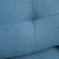 Accent Chair, Upholstered Armchair with Tufted Back Cushion and Steel Legs for Living Room, Bedroom, Blue