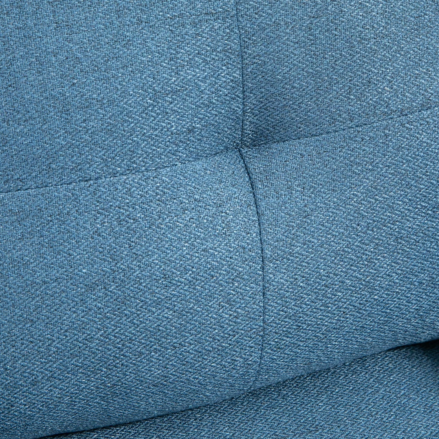 Accent Chair, Upholstered Armchair with Tufted Back Cushion and Steel Legs for Living Room, Bedroom, Blue