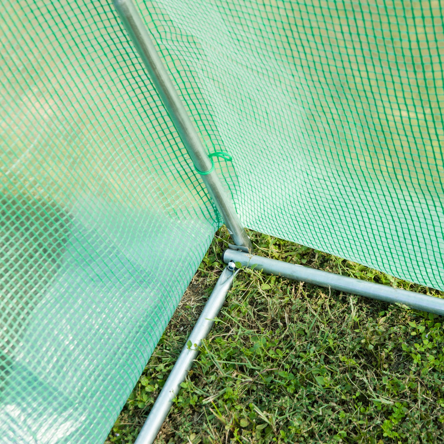 13'x6.6'x6.6' Polytunnel Greenhouse Walk in Greenhouse with Windows, Door & Wind Resistance Level 5, Green
