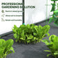 Walk-in Lean-to Greenhouse, Outdoor Gardening Green House with Zipper Roll-up Doors and Window