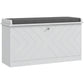Shoe Storage with Seat, Upholstered Hallway Bench, Shoe Bench with Flip Drawer, Adjustable Shelf for 6-8 Pairs of Shoes