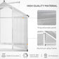 6' x 8' x 6.4' Polycarbonate Greenhouse, Aluminum Walk-In Green House Kit Garden, Plants Grow with Rain Gutter and Roof Vent, Silver