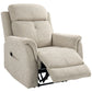 Manual Recliner Chair with Vibration Massage, Reclining Chair for Living Room with Side Pockets, Beige