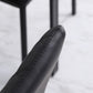 Set of 6 Modern Dining Chairs, Tufted High Back Side Chairs with Upholstered Seat, Steel Legs for Living Room, Black