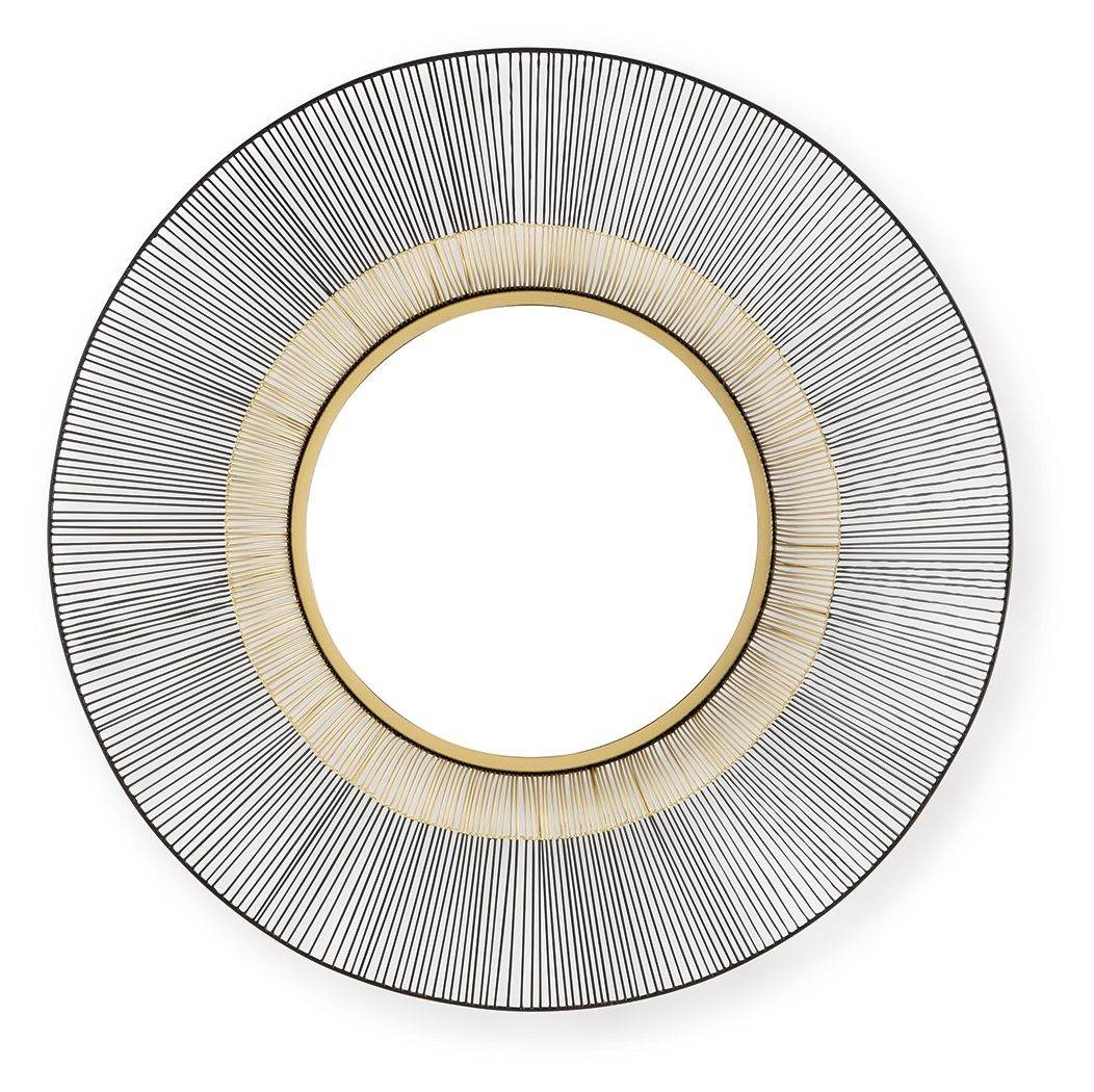 Dallmen - Accent Mirror - Black / Gold Finish