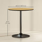 27.6" Round Dining Table Seats 2 - Natural
