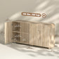 62" Sideboard Buffet Cabinet with Soft-Close Doors - Natural Wood