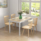 47" x 30" Dining Table, Farmhouse Dining Room Table with Pine Wood Frame, Space Saving Kitchen Table, Natural