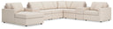 8 Pc. Sectional With Laf Corner Chaise And Storage Consoles