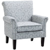 Linen Accent Chair with Nailhead Trim - Grey