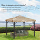 10' x 10' Replacement Canopy, Gazebo Top Cover with Double Vented Roof for Garden Patio (TOP ONLY), Khaki