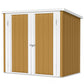 5' x 3' Metal Garden Storage Shed, Tool House with Double Doors for Backyard, Patio, Lawn