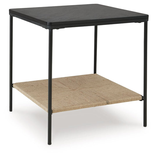 Minrich - Black / Natural - Accent Table