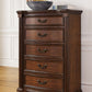 Lavinton - Brown - Five Drawer Chest