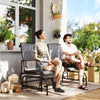 2-Person Patio Glider Rocking Chair Loveseat Bench - Grey