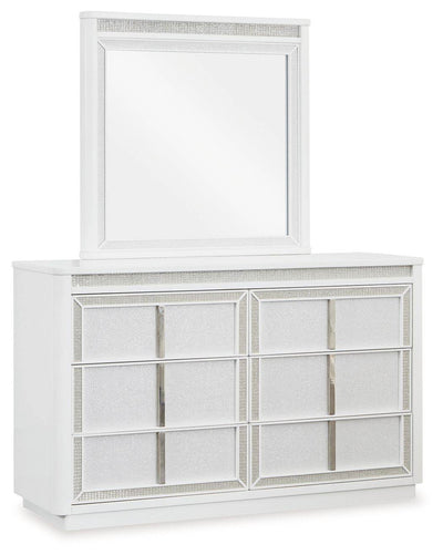 Chalanna - White - Dresser And Mirror - Forward Furniture