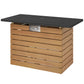 43" Propane Fire Pit Table 50,000 BTU Outdoor Gas Fire Table with Glass Wind Guard, Waterproof Cover