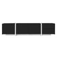Modern TV Cabinet with High Gloss Finish and LED Light Strip, Ample Storage Space, Easy Assembly, 67" L x 11.5" W x 11.5" H, Black