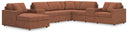 8 Pc. Sectional With Laf Corner Chaise And Storage Consoles
