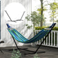 9.5'L Adjustable Hammock Stand Only, Heavy Duty Universal Garden Outdoor Camping Picnic Sun Bed Swing Metal Frame w/ Six Holes to Adjust, Black