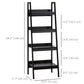 Set of 2 4-Tier Ladder Bookcases - Black