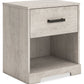 Shawburn - Whitewash - One Drawer Night Stand