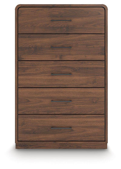 Fortlorn - Walnut Brown - Five Drawer Chest - Forward Furniture