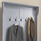 4-In-1 Hall Tree with Coat Rack, Top Shelf, Shoe Storage and Bench Seat, Entryway Bench with 5 Hooks, Grey