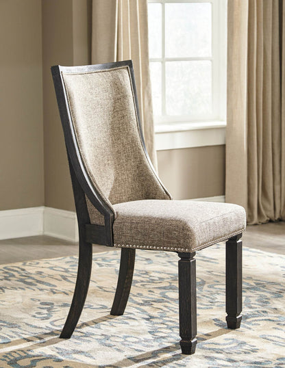Tyler Creek - Black / Grayish Brown - Dining UPH Side Chair (Set of 2) - Framed Back - Forward Furniture