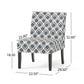 Contemporary Accent Chair with Clean Lines and Rubberwood Tapered Legs, Upholstered Seating for Living Room, 22.5'' L x 29.5'' W x 32'' H, Blue