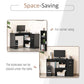 180° Rotating Home Office Corner Desk Storage Shelf Cabinet Black