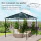 10' x 10' Square Gazebo Canopy Replacement UV Protected Top Cover Sun Shade Grey