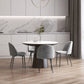 Modern Dining Chairs, Mid-Back Velvet-touch Upholstery Side Chair, Table Chair for Living Room, Dining Room, Grey, Set of 4
