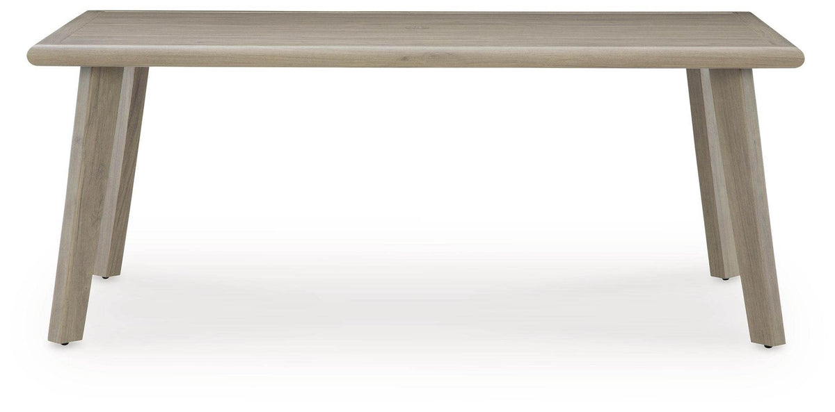 Cliff Trails - Beige - Rectangle Dining Table With Umbrella Option - Forward Furniture
