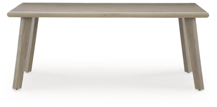 Cliff Trails - Beige - Rectangle Dining Table With Umbrella Option - Forward Furniture