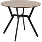 35" Round Dining Table with Steel Frame - Brown