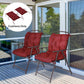 Patio Chair Cushions Set of 2, 39" x 20" x 3" Outdoor Tufted Cushion Set with Ties for Indoor Outdoor Garden Furniture, Wine Red