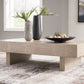 Jorlaina - Light Grayish Brown - Rectangular Cocktail Table